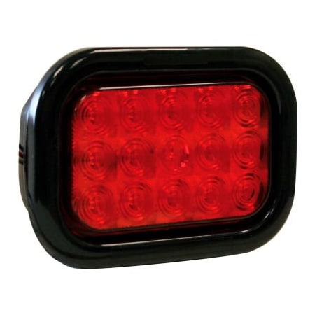 Buyers Products 5.375 Inch Red Rectangular Stop/Turn/Tail Light Kit with 15 LEDs 5625115